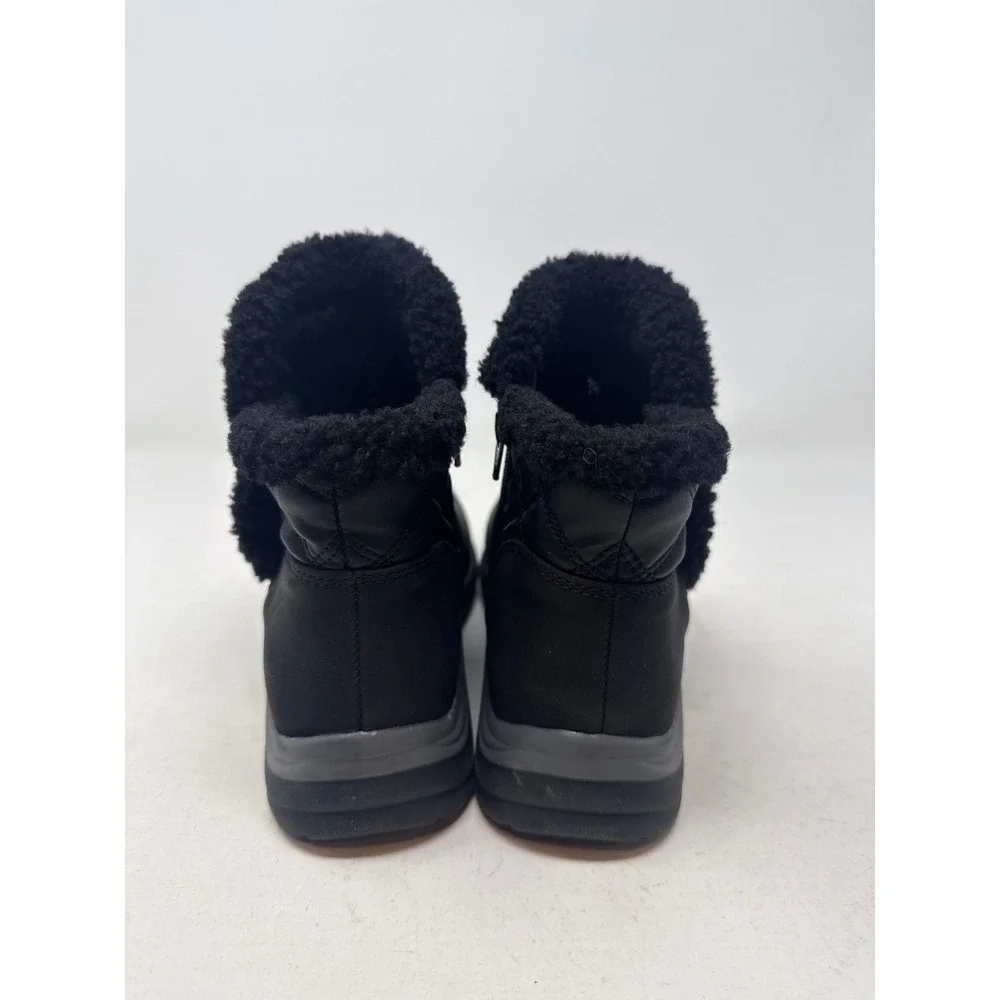 Baretraps B-True Ynez Black Faux Fur Trim Ankle Boots BT30817 Womens 6.5 M